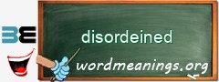 WordMeaning blackboard for disordeined